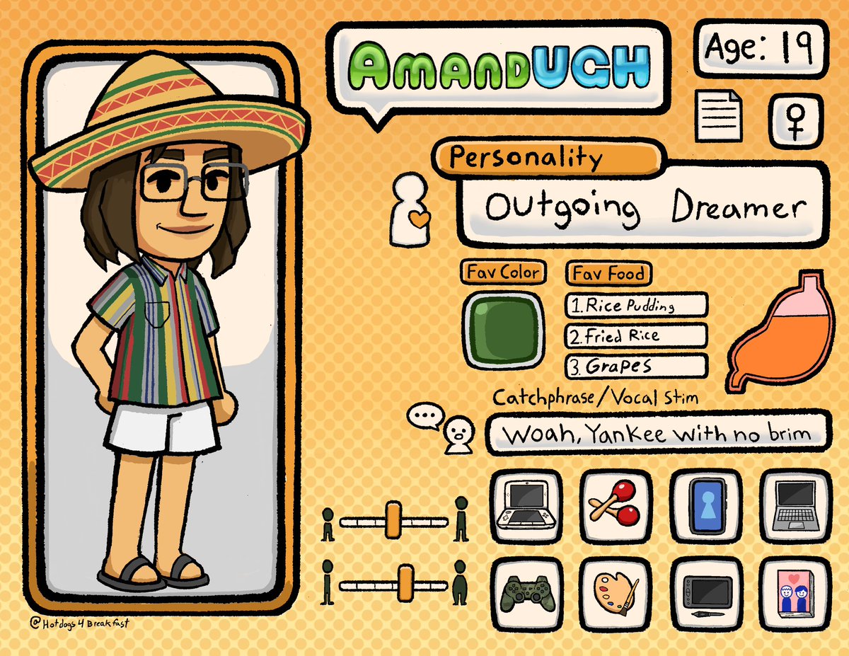 I made a “Meet the artist” but in a Tomodachi Life template!