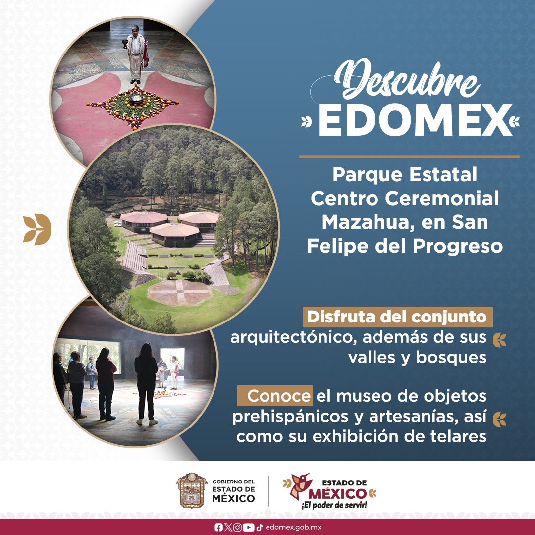 🔎¡Estas vacaciones, #DescubreEdoMex!
🌳Ven a conocer el Parque Estatal Centro Ceremonial Mazahua, ubicado en San Felipe del Progreso. 
🗿Tómate un respiro y sal de la rutina, pasando un día inolvidable en este increíble lugar del #EdoMex.