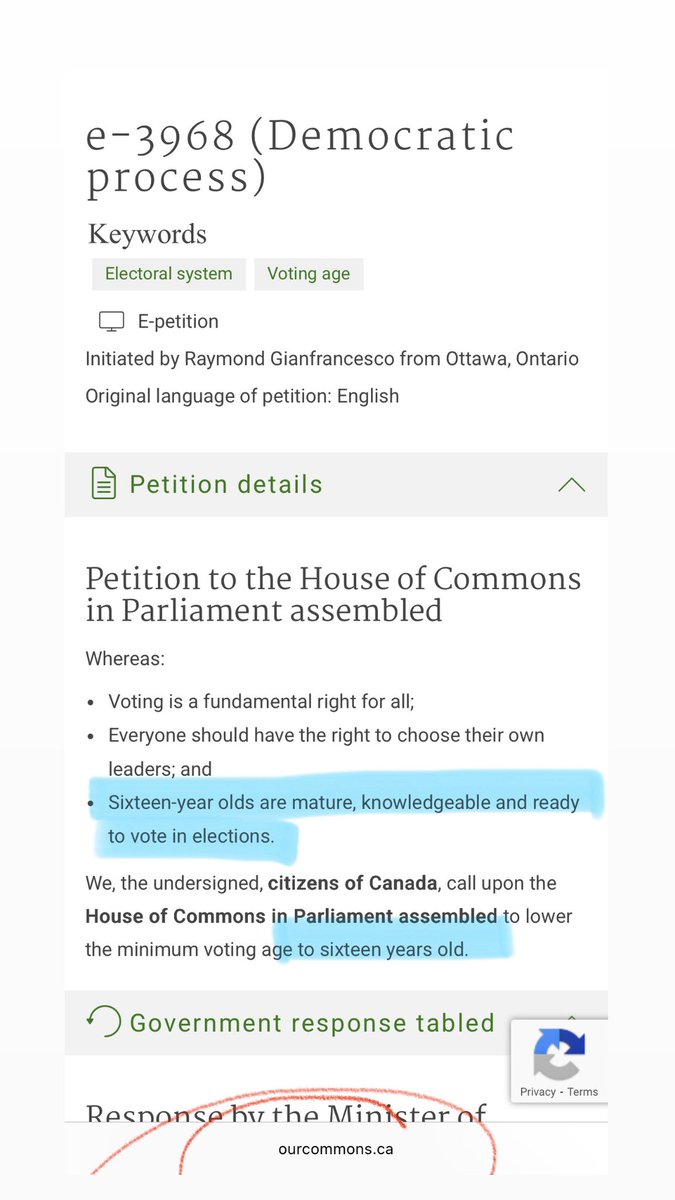 MelissaLMRogers's tweet image. HOLY CRAP π€― from what I see, 2 petitions in Canada to LOWER the voting age to 16 π¨π¦ The UK also just lowered to 16. this is CRAZY