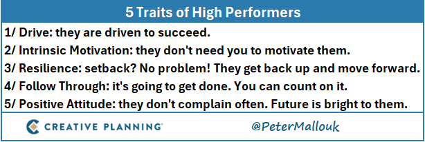 PeterMallouk's tweet image. I work with some of the most successful people in America. The very best share these 5 key traits: