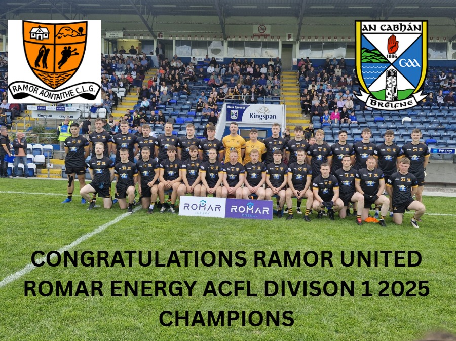 CavanCoBoardGaa's tweet image. Congratulations to @RamorUnited the 2025 Romar Energy ACFL Division 1 Champions
#CavanGAA2025