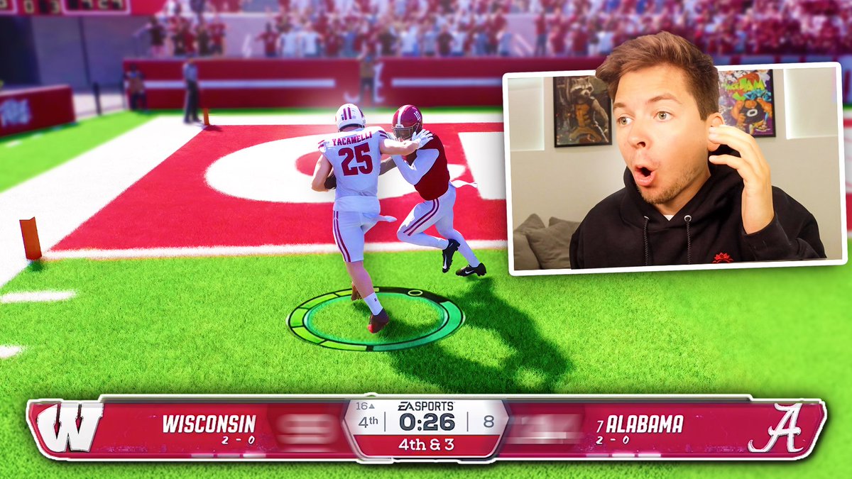 TDPresentsYT's tweet image. Like for more Wisconsin Badgers dynasty on #CFB26 

No joke, might be the craziest game I&apos;ve ever played &amp;amp; I&apos;ve been doing this a long time
