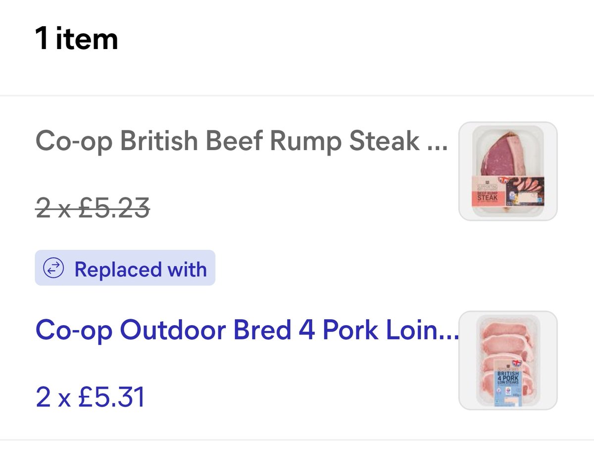 Wow <a href="/StarshipRobots/">Starship Technologies</a> <a href="/coopuk/">Co-op</a> - sending PORK as a substitute for Steak!? How insane. To some houses that could almost be considered a hate crime. Train your staff/algorithm better!!!