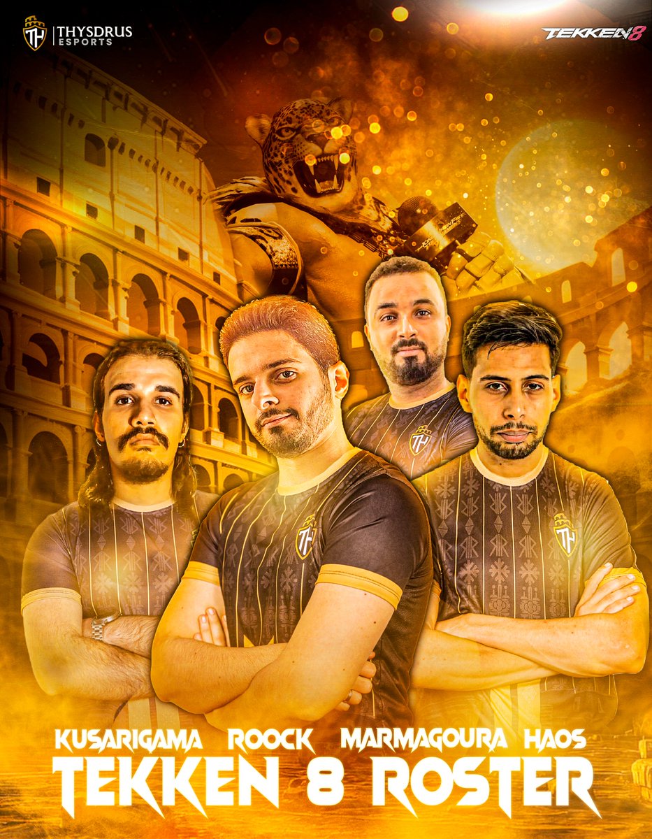 ⚔️ THEY'RE NOT HERE TO PLAY... THEY'RE HERE TO DOMINATE. ⚔️
Thysdrus Esports unleashes its TEKKEN 8 ROSTER – and war is coming.

💥MARMAGOURA💥ROOCK💥KUSARIGAMA💥HAOS 

No mercy. No second chances.
Only victory or destruction. 💣

#thysdrusesports #Tekken8