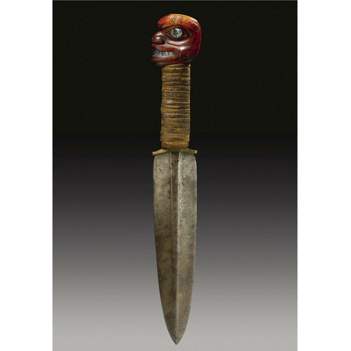 kratomthug's tweet image. tlingit steel daggers and ceremonial copper armor made from chinese copper coins and metal scavenged from shipwrecks that washed up in the pacific northwest.