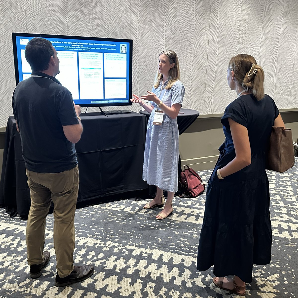 KR_Foundation's tweet image. We’re back with another poster session! Investigators are networking and exploring the latest in Inflammatory Bowel Disease research. #InnovationsSymposium2025