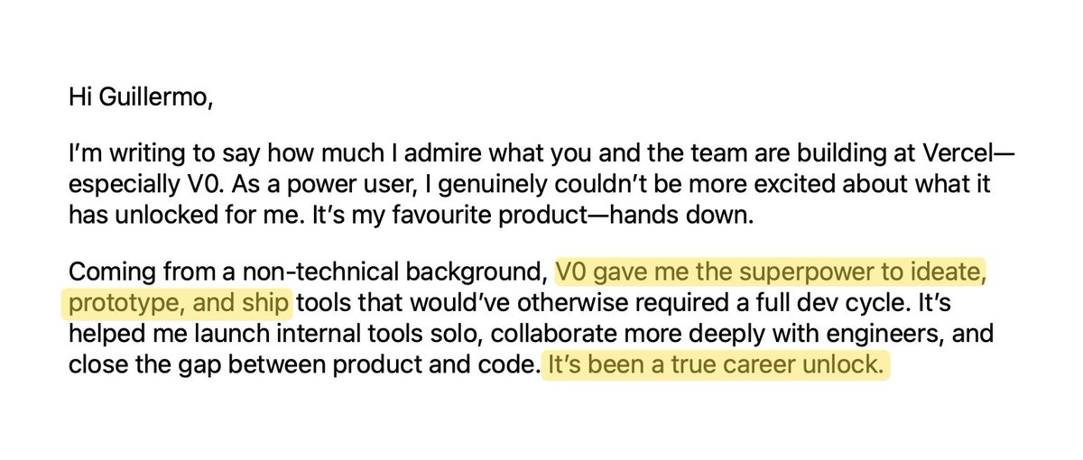 rauchg's tweet image. Your customers should write your marketing copy, not a bunch of 'creatives' in a room