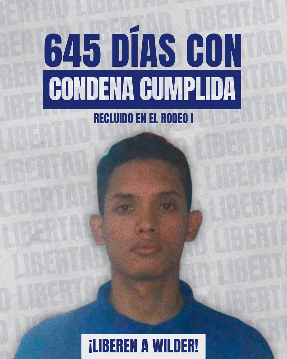 mariadejesuspg_'s tweet image. Hoy celebro con el corazón lleno por las familias que ayer pudieron abrazarse de nuevo. Sé lo que significa que un ser querido detenido injustamente vuelva a casa. Así los queremos a todos.
Mientras tanto, tengo un vacío que me sigue doliendo: 𝗪𝗶𝗹𝗱𝗲𝗿 𝗩𝗮́𝘀𝗾𝘂𝗲𝘇. Mi…