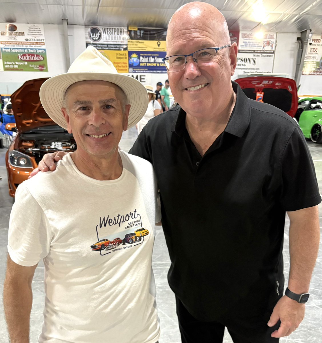 SteveClarkPC's tweet image. Fantastic day in the Village of Westport for the second annual Westport Car Show. Beautiful weather, big crowd, and hundreds of amazing vehicles on display, along with lots of vendors and entertainment.
Great to tour the show with Mayor Robin Jones and MP Michael Barrett.
Thanks…