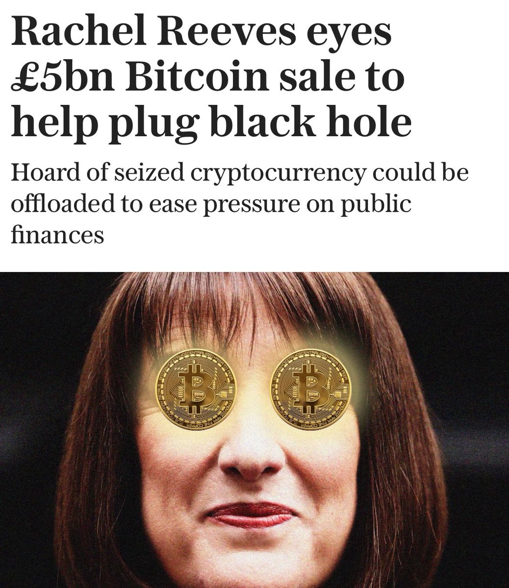 czamaru's tweet image. It’s happening, chat.
“Bitcoin could provide a short-term boost to Britain.”
Can $BTC solve Reeves biggest problem right now??