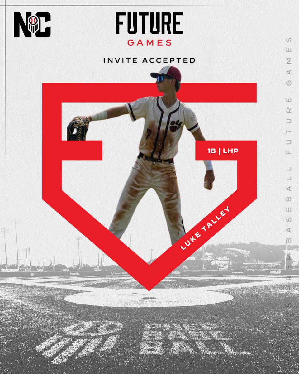 INVITE ACCEPTED🔥
'27 1B Luke Talley joining #TeamNC at #PBFG25⭐
@Lightsout710 | <a href="/G_L_BASEBALL/">Green Level Baseball ⚾️</a> | <a href="/PanthersProgram/">Panthers Baseball</a> | <a href="/prepbaseball/">Prep Baseball</a>