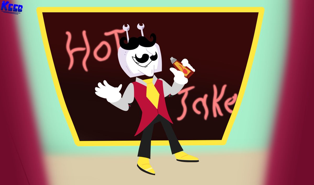 Keith5561's tweet image. aqui otro dibujo para @Yezan135 pero esta vez, bartender como tenna, promocionando su salsa picante, que no es salsa picante, pero parece salsa picante.