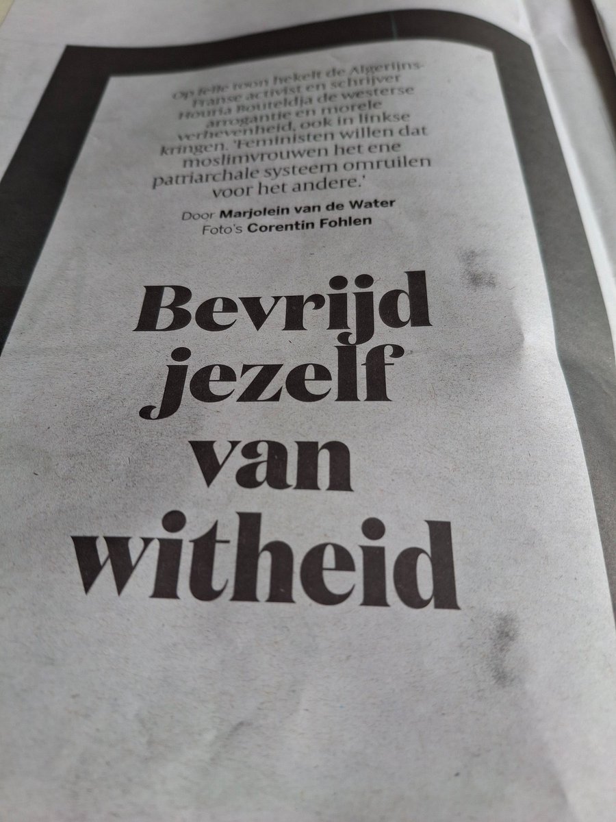 Shermin Amiri (@sherminamiri) on Twitter photo In haar interview met de <a href="/volkskrant/">de Volkskrant</a> zet Houria Bouteldja geen debat neer, maar een beoordelingskader. Niet gericht op emancipatie, maar op indeling. Niet op luisteren, maar op herpositioneren.
Feministen die vrouwenonderdrukking binnen islamitische gemeenschappen benoemen, In haar interview met de <a href="/volkskrant/">de Volkskrant</a> zet Houria Bouteldja geen debat neer, maar een beoordelingskader. Niet gericht op emancipatie, maar op indeling. Niet op luisteren, maar op herpositioneren.
Feministen die vrouwenonderdrukking binnen islamitische gemeenschappen benoemen,