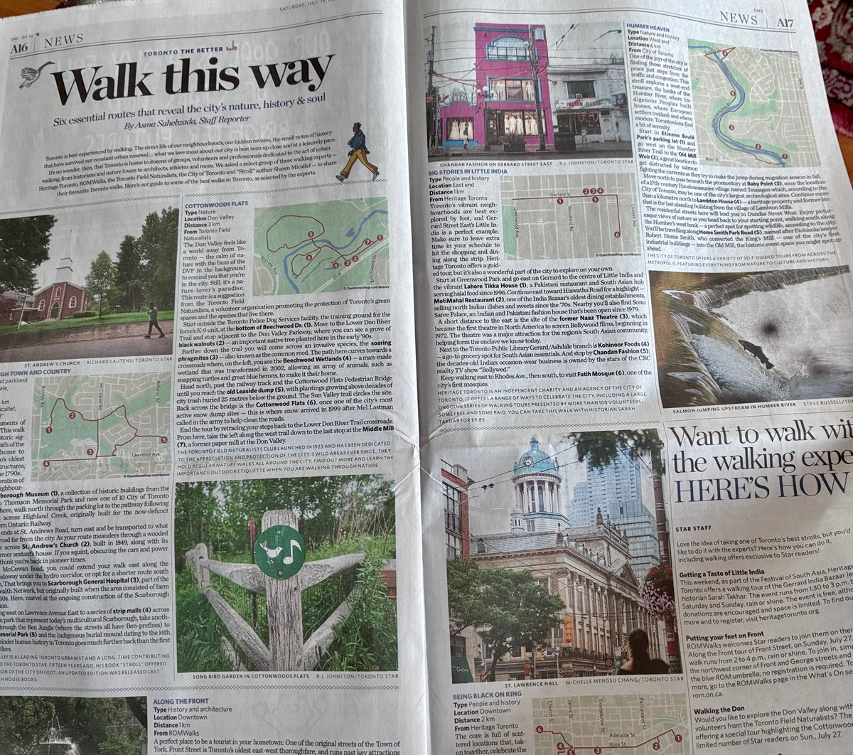 Penalosa_G's tweet image. Great report on Walking as best way to explore Toronto.
Thanks TO Star for front page, Micallef for column, staff.
Sadly, it’s NOT as it ends “It’s a perfect city to go for a walk in.”
One of four streets does NOT have a sidewalk! Low income areas have under 10% tree canopy.