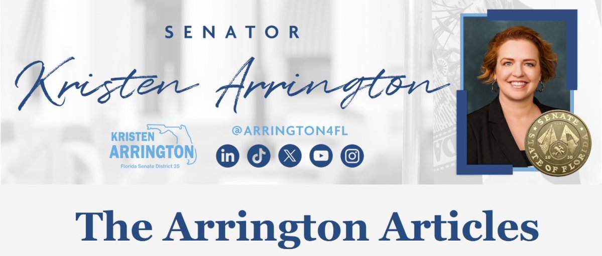 Arrington4Fl's tweet image. 📢 The latest edition of The Arrington Articles is out now! Find out which local projects made it through the Governor’s vetoes and get the latest on major infrastructure developments across Central Florida. Don’t miss it! 👉 bit.ly/ArringtonsArti…
- - - - -
Ya está disponible…