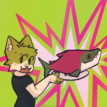 think_kaz's tweet image. no matter what we do, we all end up on someone else's plate!
artfight attack for modski based on the DINNER! album cover by femtanyl
