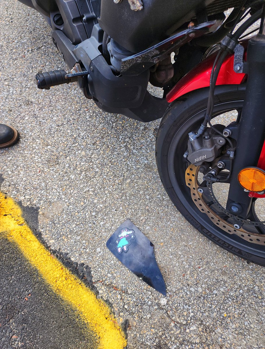 getting smacked in the face by a toyota camry, wrecking my motorcycle, and opening my eyes to this specific shard of my bike on the pavement next to me is divine poetry

ralsei splat my beloved, me too