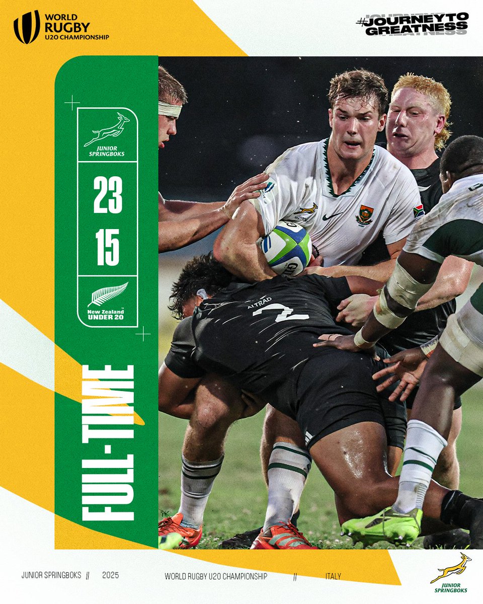 PatBambalele's tweet photo. Well done boys 🎉🎉🏆🏆🏆 #JourneyToGreatness #juniorspringboks https://t.co/h8MOIlJTZm