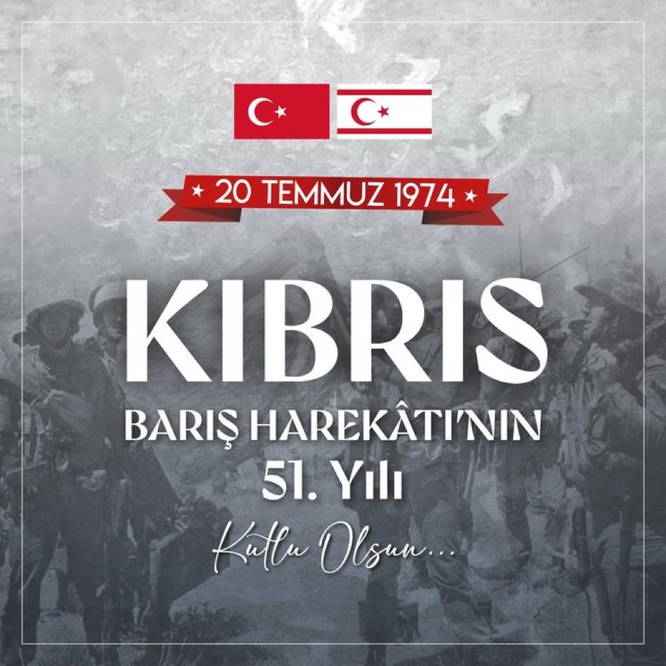 Kıbrıs Barış Harekatının yıl dönümü kutlu olsun.