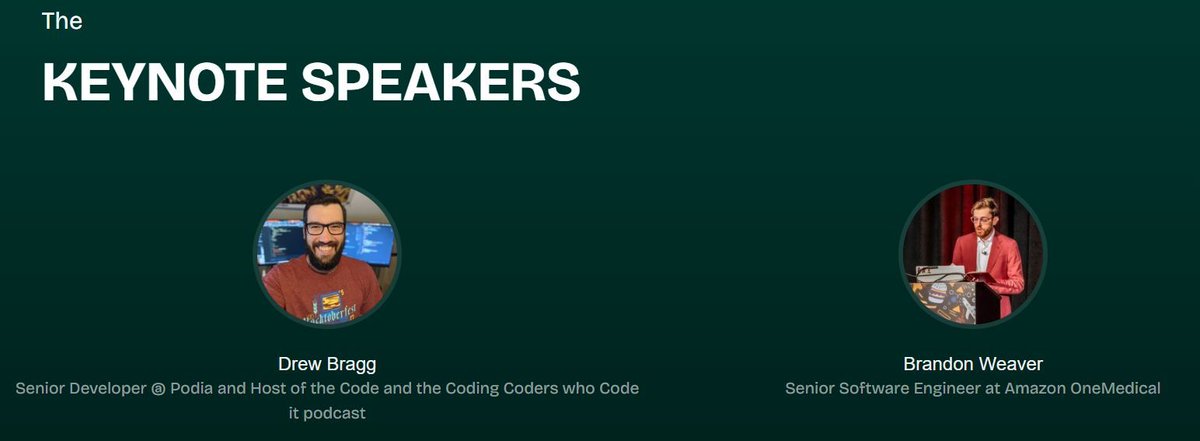 rmrubyconf's tweet image. Announcing the RMR keynotes: Drew Bragg (@drbragg) &amp;amp; Brandon Weaver (@baweaver@hachyderm.io) will be joining with their unique Ruby perspectives!

Early Bird tickets also drop! Excited for another year of quality talks &amp;amp; conversations? Get in now -&amp;gt; rockymtnruby.dev/tickets/