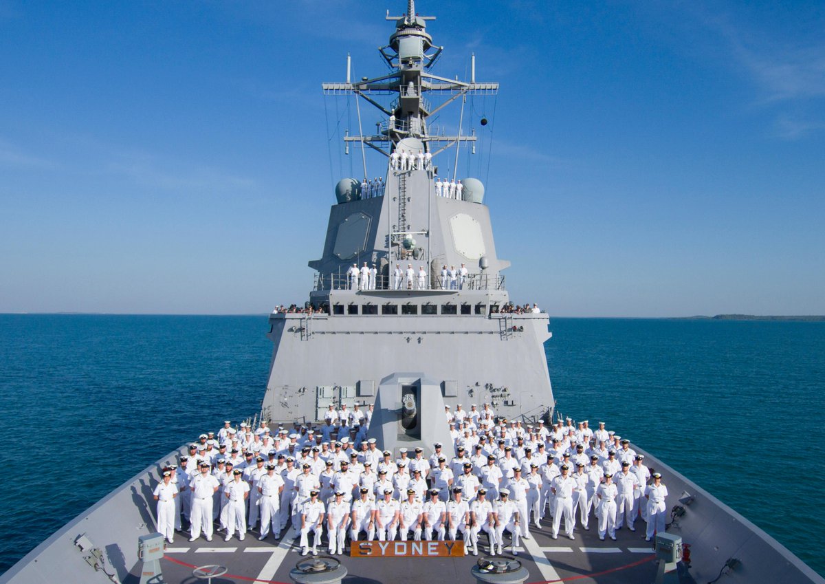 DefenceAust's tweet image. Officers and sailors on board HMAS Sydney in 📍 Darwin Harbour after completing their overseas Regional Presence Deployment.
The @Australian_Navy undertook its second regional presence deployment for 2025, sailing throughout the Indo-Pacific to conduct training, exercises and…