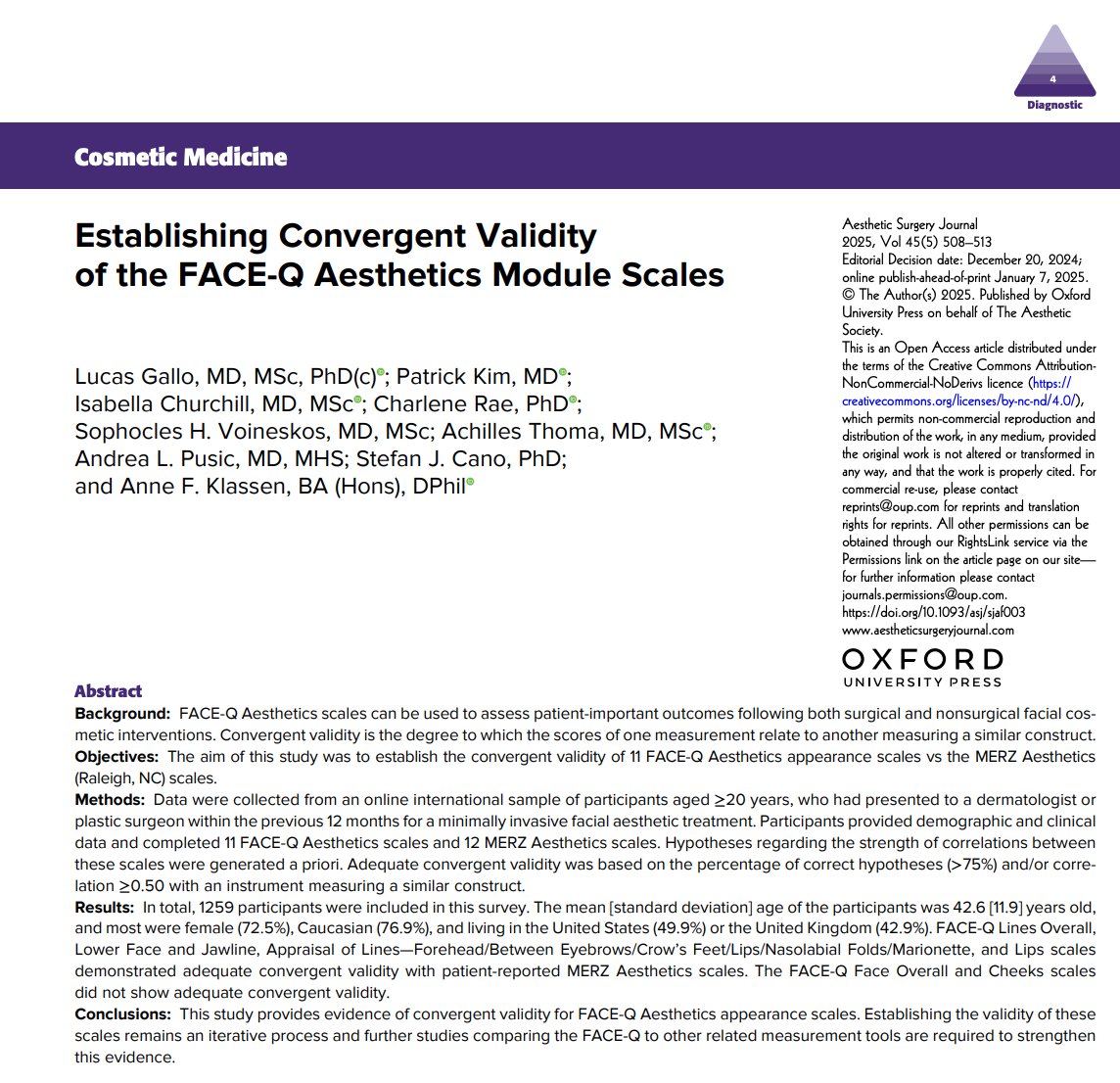 Aesthetic Surgery Journal/ASJ Open Forum tweet media