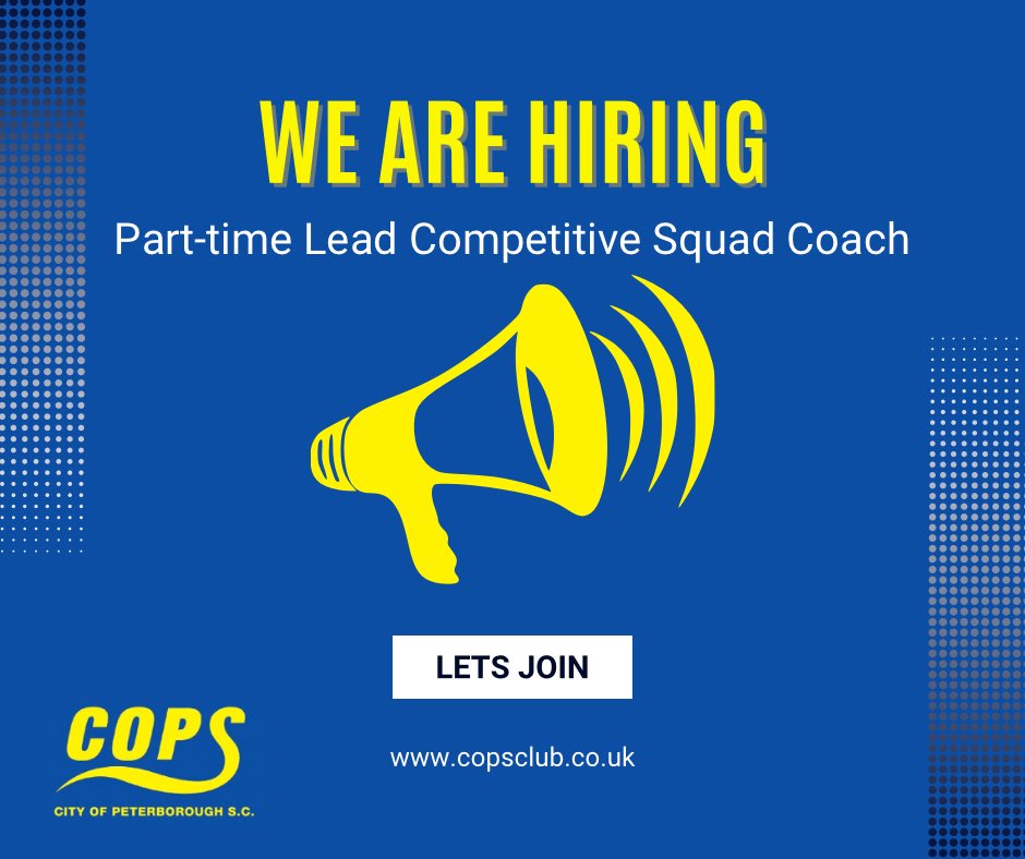 WE ARE HIRING! 📣

We have the job opportunity for a lead coach of our Competitive Squads. 

Full details including job spec can be found here - 
uk.gomotionapp.com/team/ercpsc/pa…—competitive-squads-lead-coach