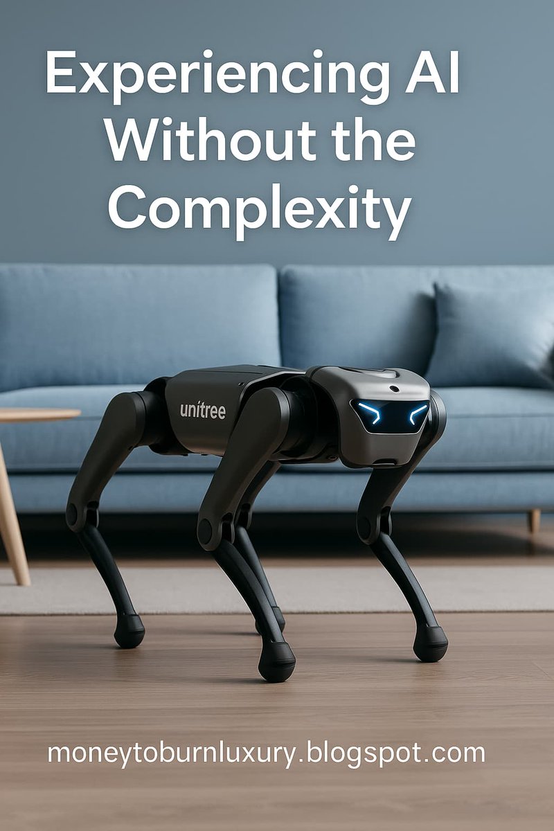 money2_burn's tweet image. Not a techie? No problem.
AI just got a lot more accessible — and way more exciting 🧠🤖
Discover the Unitree Go2 AI Robot Dog and the future of smart living👇
 moneytoburnluxury.blogspot.com/2025/07/ai-for…
#AI #UnitreeGo2 #Robotics #ArtificialIntelligence #TechLuxury #NonTechies #SmartLiving