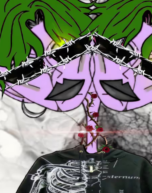eterisirius's tweet photo. vertebrae hymn
barbed silence and rose-thorn lullabies.
the rift splits again. new drop live now.
0.024 eth on opensea.
https://t.co/PUuHDC4iMU
#nft #nftart #darkart #digitalart #ethnft #barbedtwins #twinstherift #lowbrowart #cryptocreature #glitchcore #visionaryart https://t.co/ZqmYLgZli3