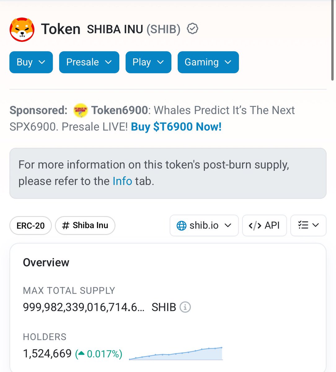 New all time high in on-chain holders. 1,524,669 wallets are now holding $SHIB and the number keeps climbing. 

#SHIB #SHIBARIUM #Web3AI