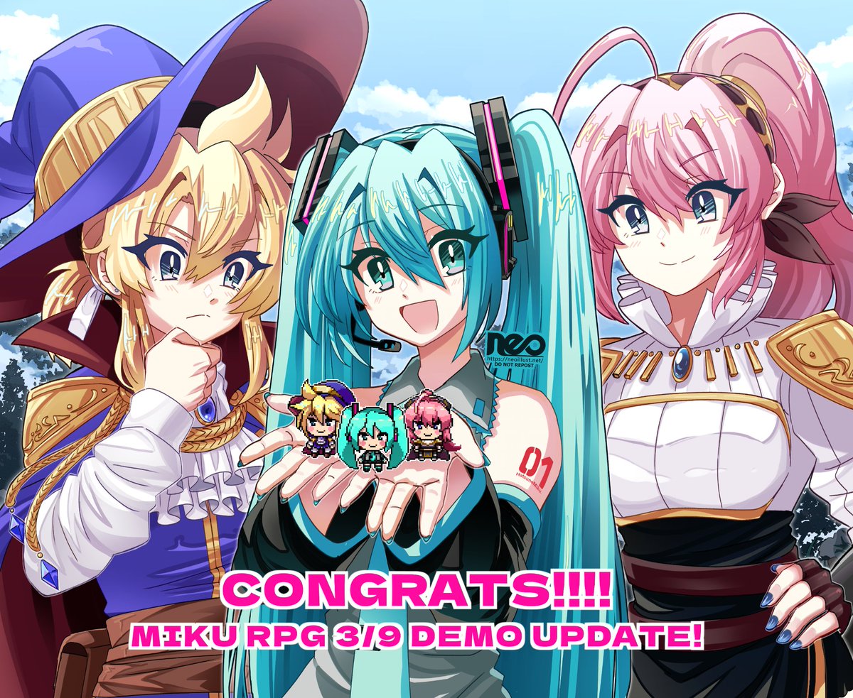 neo_399's tweet image. So many new followers, welcome!! I'm neo! I like to draw Vocaloids! Nice to meet you ✨