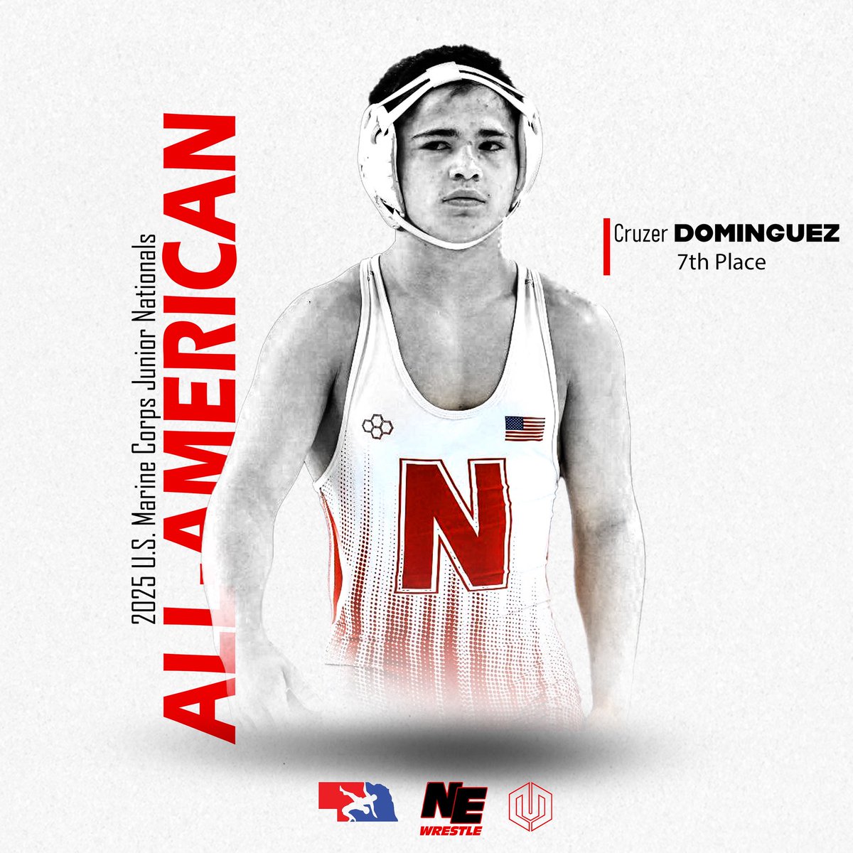 NEBwrestle's tweet image. Cruzer Dominguez 7th Place Junior All-American!
🎨 @MDensonDesigns
📸 @Mogui131