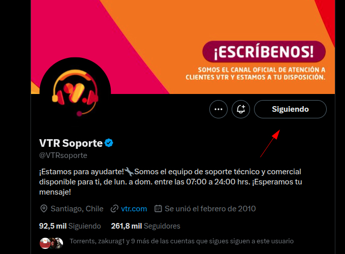 Capitan_Alfa's tweet photo. @VTRsoporte @VTR_SoporteCL @VTRChile Ya los estoy siguiendo https://t.co/fz62eWE3qq