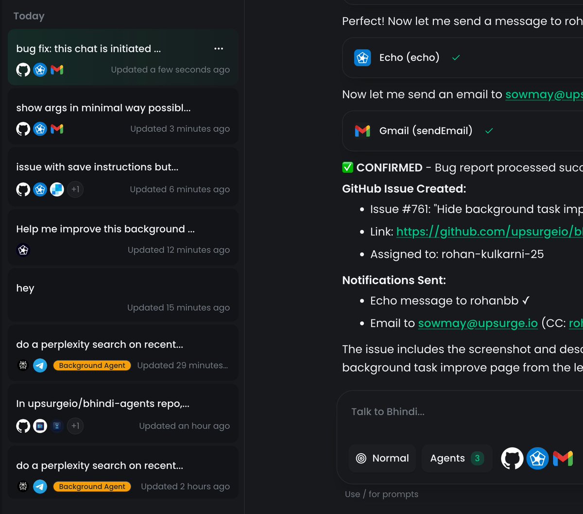 sowmay_jain's tweet image. feel like cheating using @bhindiai
every single thought, i just prompt it in there and it just makes happens!
i've reason to be biased, but i'm the top power user of the platform as well