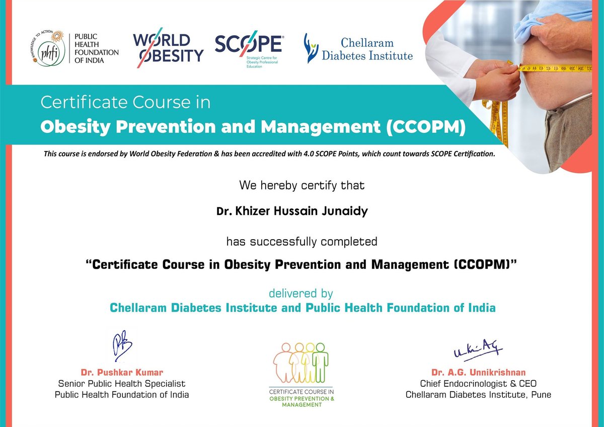 Alhamdulillah!
Certified in Obesity Management. Another step towards better care and healthier lives. 💪📚