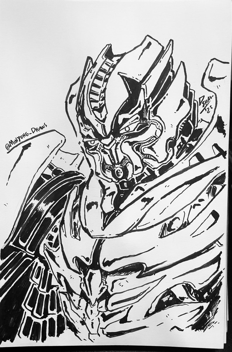 Minyung_Draws's tweet image. Florida Supercon Sketch 4 - DOTM Dino/Mirage!