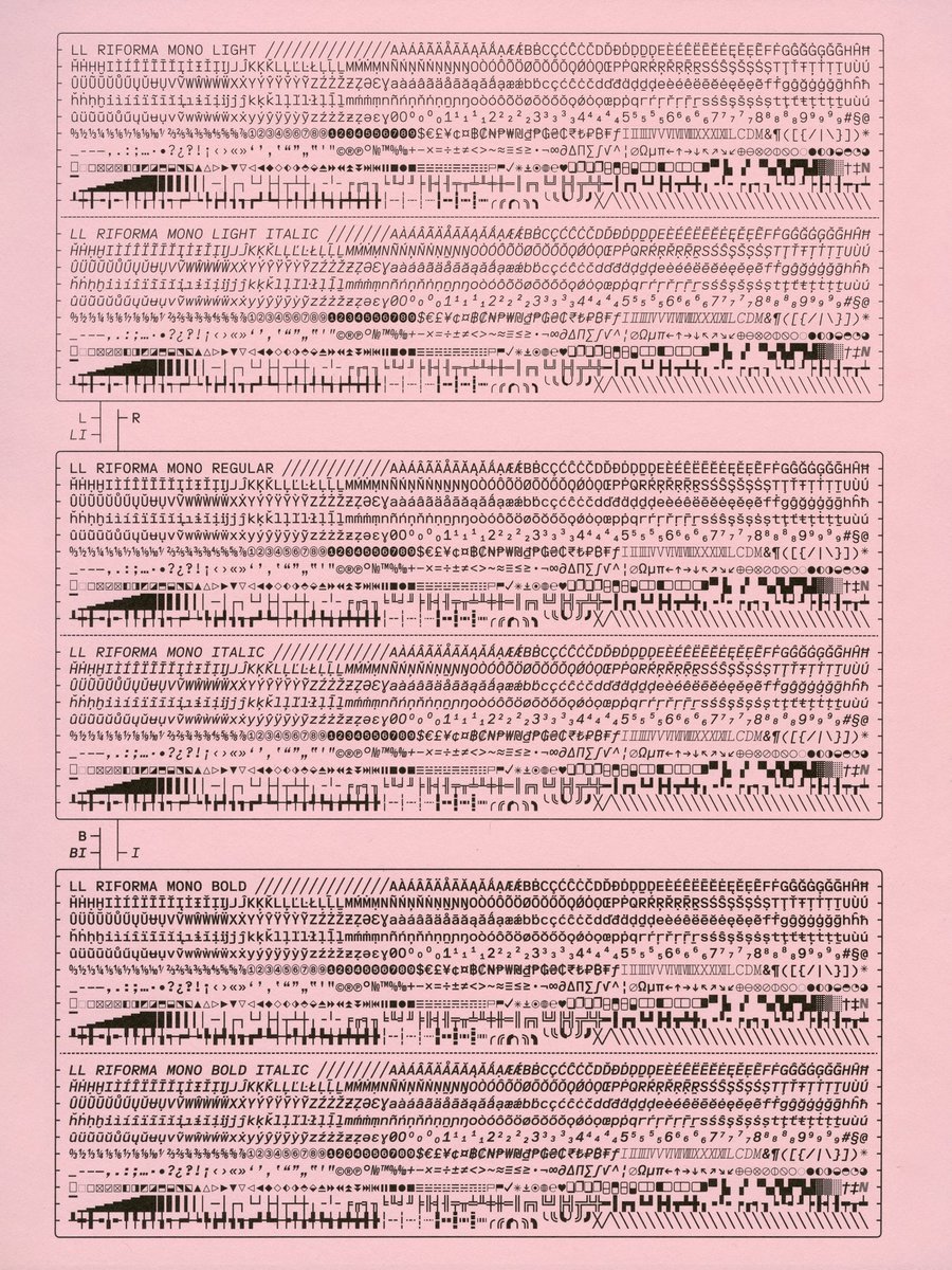 Norm - Riforma Mono Type Specimen back