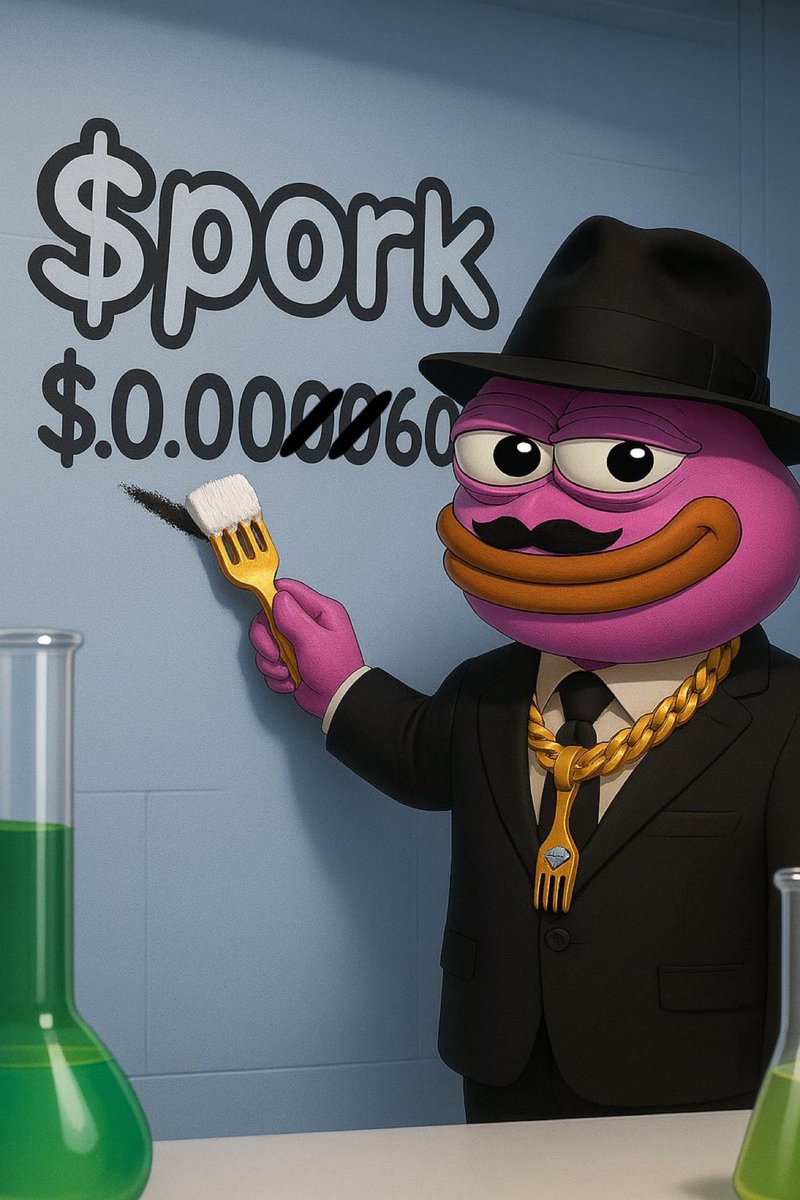 RootkitAlpha's tweet image. 🚨 $PORK about to delete its first zero 🧹
The lab coats are cooking and the forks are painting the future 💅
Still think it’s just another meme?
Look again 🧪🐷💎