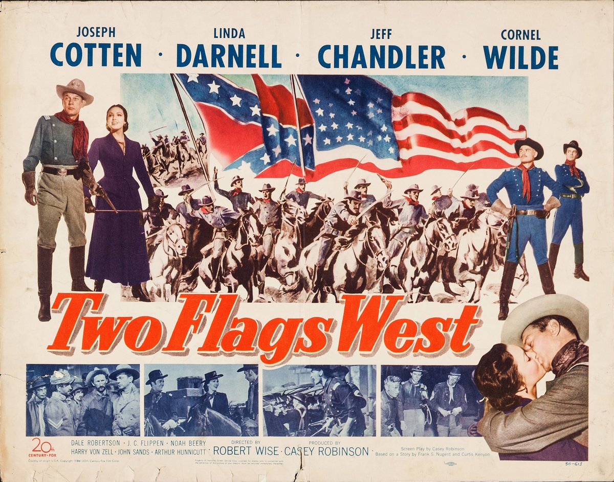 CowboyGospeler's tweet image. I’ve been wanting to watch Two Flags West, but it’s not on any streaming service, and the only DVDs out there seem to be bootlegs on eBay.