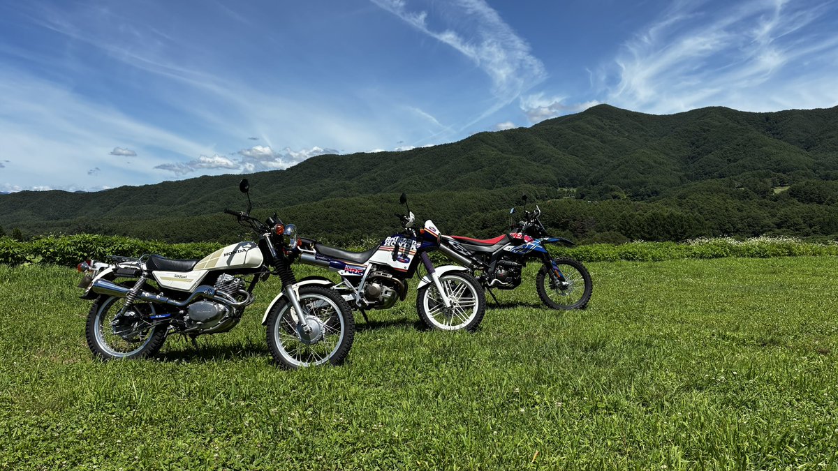 jine202052's tweet image. 林道合宿
#シルクロード
#AX1
#RX125