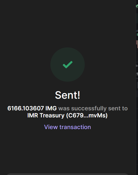 gm - daily add of $IMG to $IMR reserve