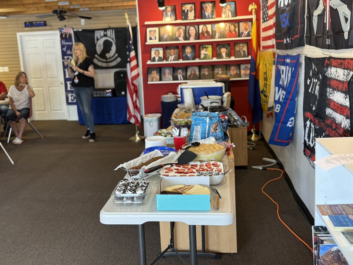 Jeffseanpray's tweet image. The Gila County Republican Committee had a pot luck lunch yesterday morning open to the community. It was a great opportunity to share the Republican Party’s vision for the future and their plans for how to get there. I took the opportunity to share what TPAction is doing.