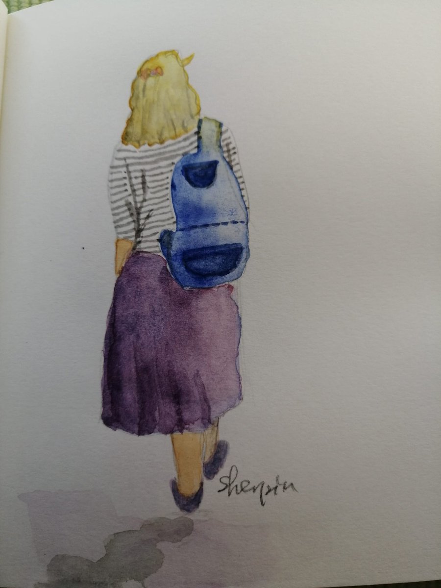 sherpin24's tweet image. I followed her out of a clean, stonepaved lane( we had formed a group of travellers) in Uzbekistan, 2024, so I always remember that particular moment of her back😊