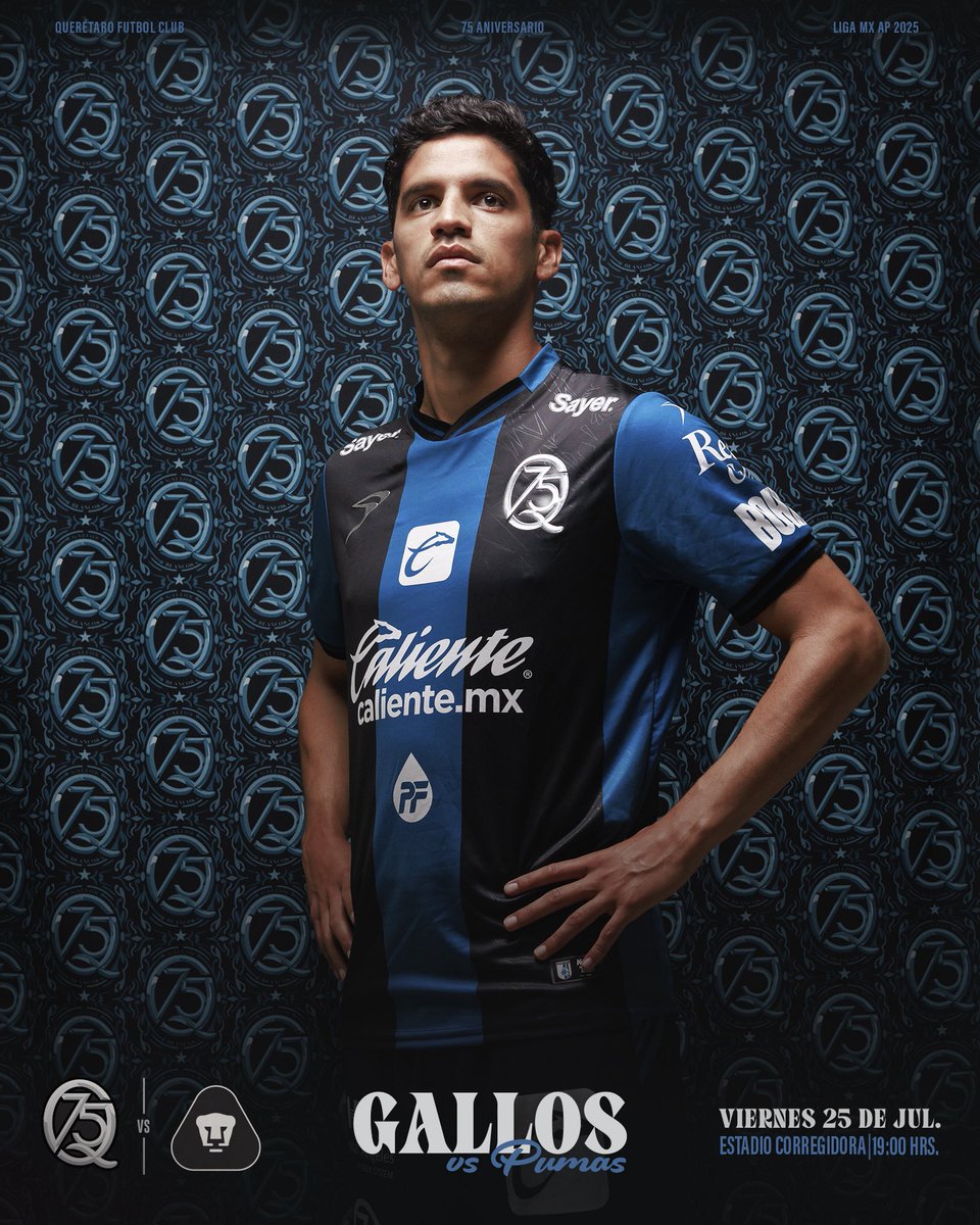 Primer partido en casa. En donde nuestros corazones laten por el Azul y Negro.

Nos vemos en la tribuna del Corregidora. 🐓

#Los75DeGallos