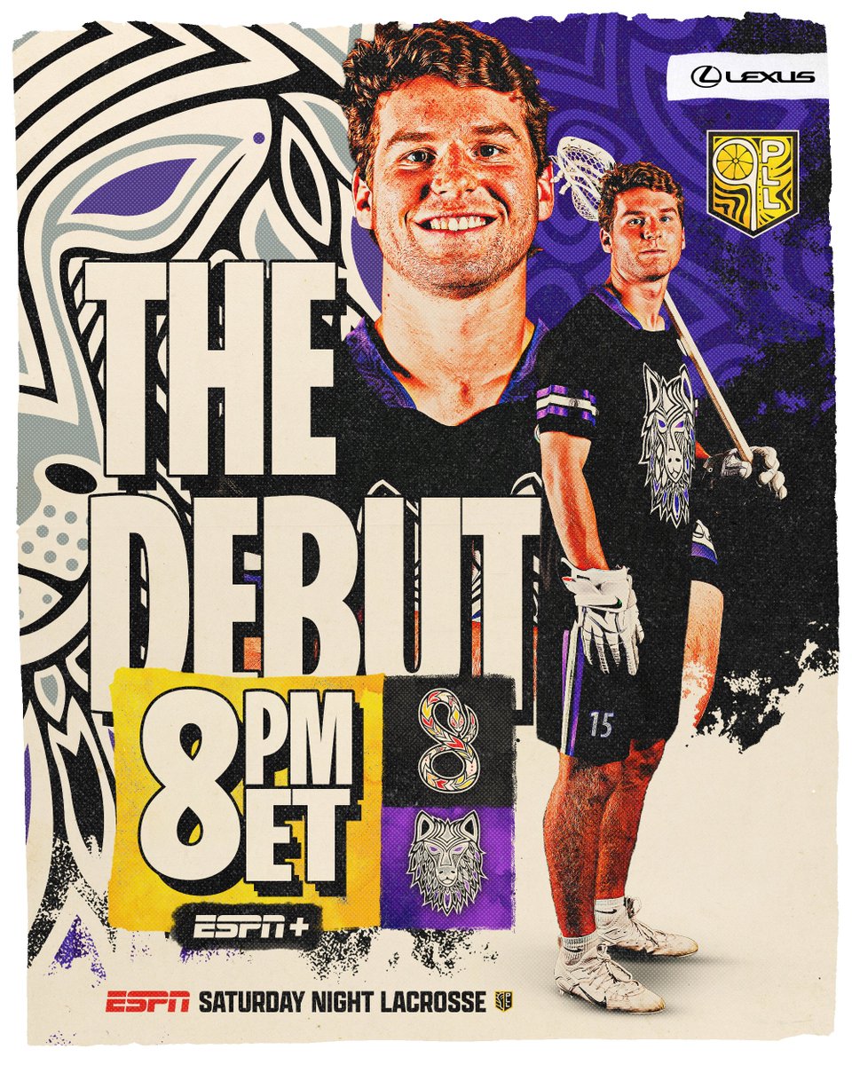 Premier Lacrosse League (@premierlacrosse) on Twitter photo THE DEBUT OF CJ KIRST⌛️👀
<a href="/PLLWhipsnakes/">Maryland Whipsnakes</a> vs. <a href="/PLLWaterdogs/">Philadelphia Waterdogs</a>
Tonight @ 8PM ET on <a href="/ESPNPlus/">ESPN+</a>
bit.ly/whipsnakes-vs-… THE DEBUT OF CJ KIRST⌛️👀
<a href="/PLLWhipsnakes/">Maryland Whipsnakes</a> vs. <a href="/PLLWaterdogs/">Philadelphia Waterdogs</a>
Tonight @ 8PM ET on <a href="/ESPNPlus/">ESPN+</a>
bit.ly/whipsnakes-vs-…