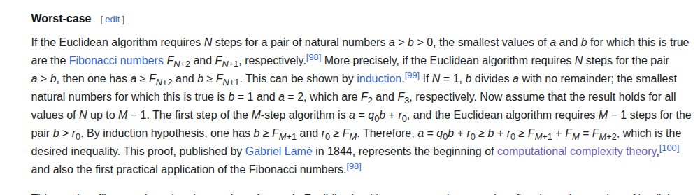 abhi9u's tweet image. TIL: The earliest example of computational complexity is from 1844 when Lamé studied worst case complexity of Euclid's algorithm for computing GCD.