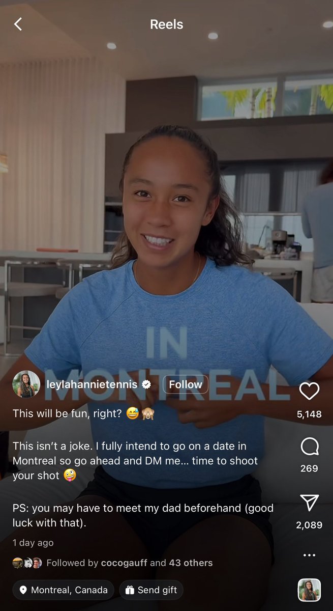 TennisCentel's tweet image. Leylah Fernandez makes post on IG that she's accepting date applications during the WTA 1000 in Montreal
Never seen an athlete do this
Just put my application in, wish me luck gang 🫡🫡