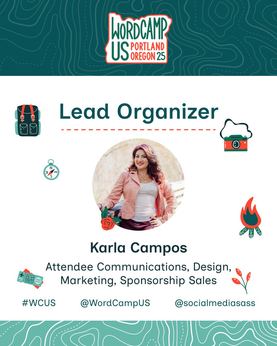 WordCampUS's tweet image. I’m the person that often interacts with you here. 👋 My goal is to unite the WordPress community at WordCamp US 2025 & make it a great experience. See you soon in Portland!
Tickets: us.wordcamp.org/2025/tickets/
us.wordcamp.org/2025/organizer…
#WordCamp #WordPress #WCUS #Portland