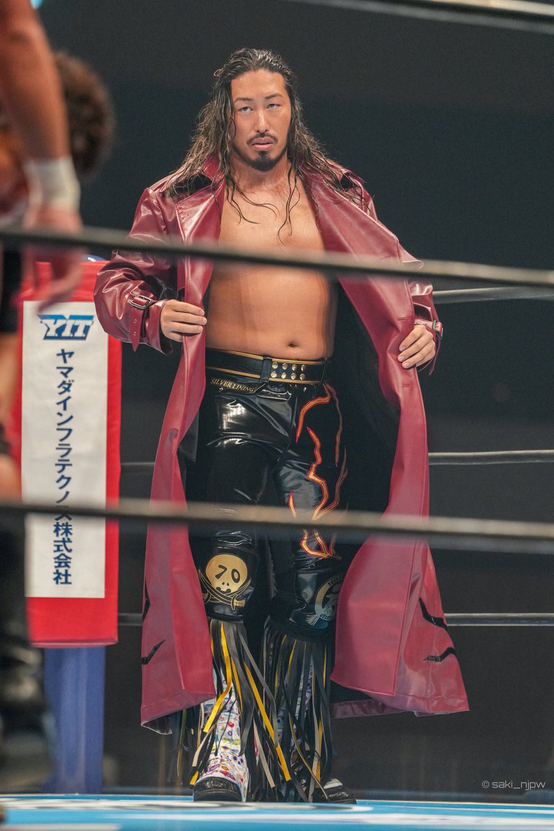 saki_njpw's tweet image. 2025.7.19 北海きたえーる
新しいガウンの色もコスチュームも全部好き🫶
#辻陽太 #G1開幕
#G1CLIMAX35 #njpw