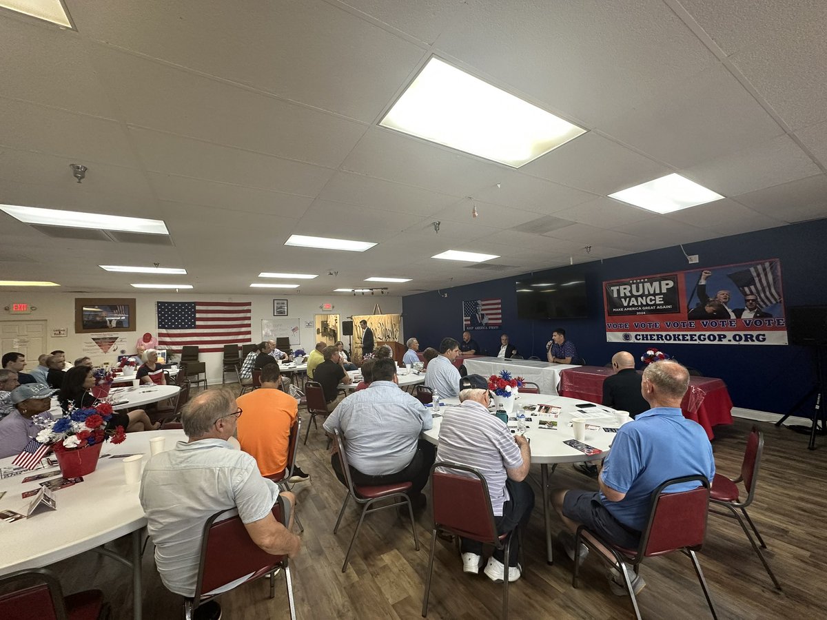 christianacorl3's tweet image. Had a great morning at the @cherokee_gop breakfast hearing from local candidates and sharing a few words about our upcoming @TPACoalitions Healthy Americans event with my chair.
Exciting to see the energy building as people are ready to be part of this movement!